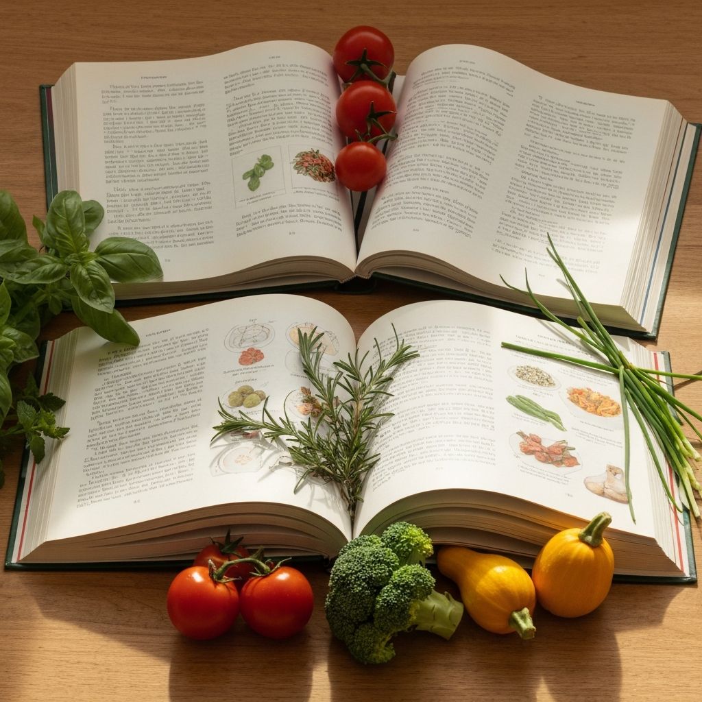 Fresh ingredients with educational resources